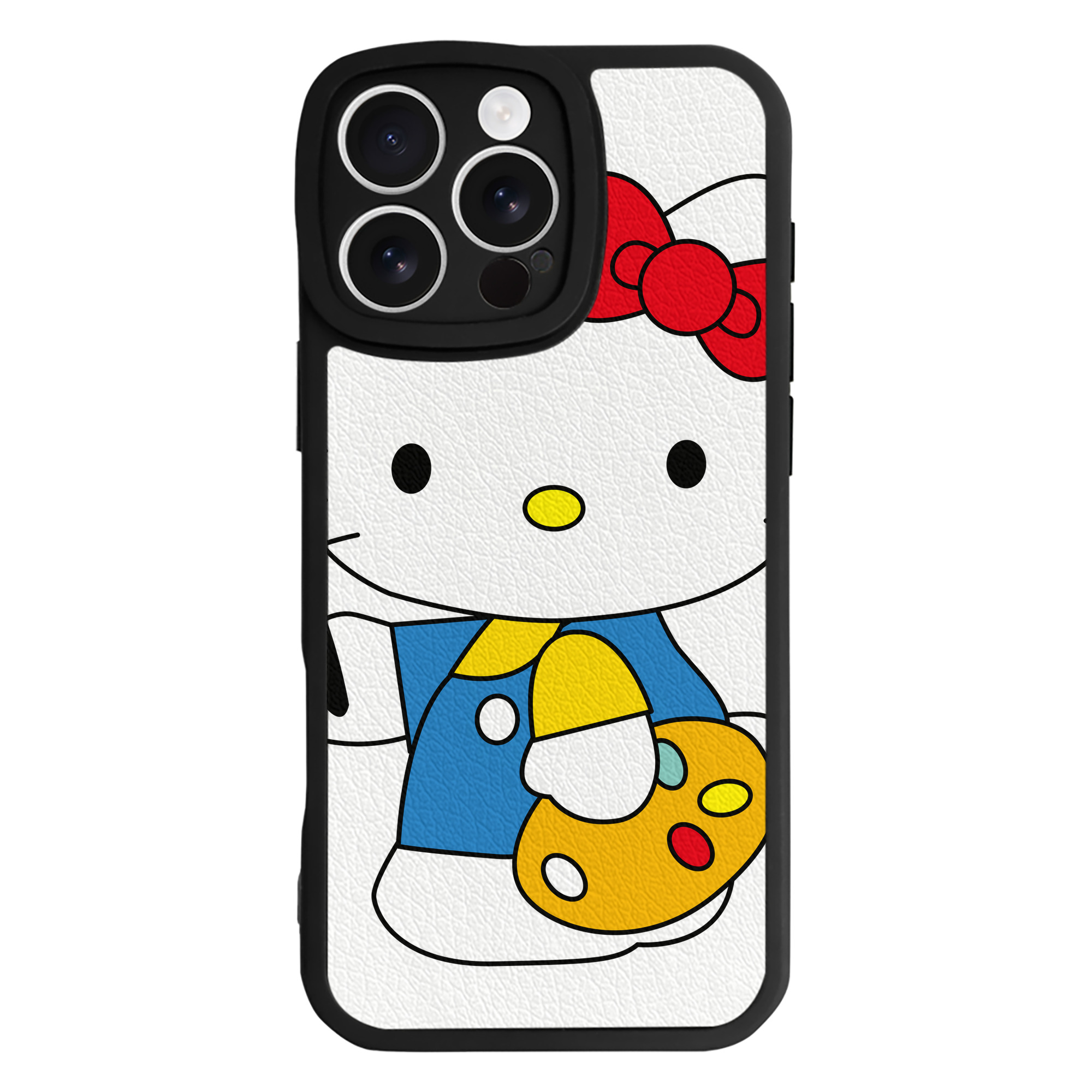 （画像用） Hello Kitty ハローキティ 【iPhone 16シリーズ対応】シリコンスマホケース（レザー調） 材質：シリコン